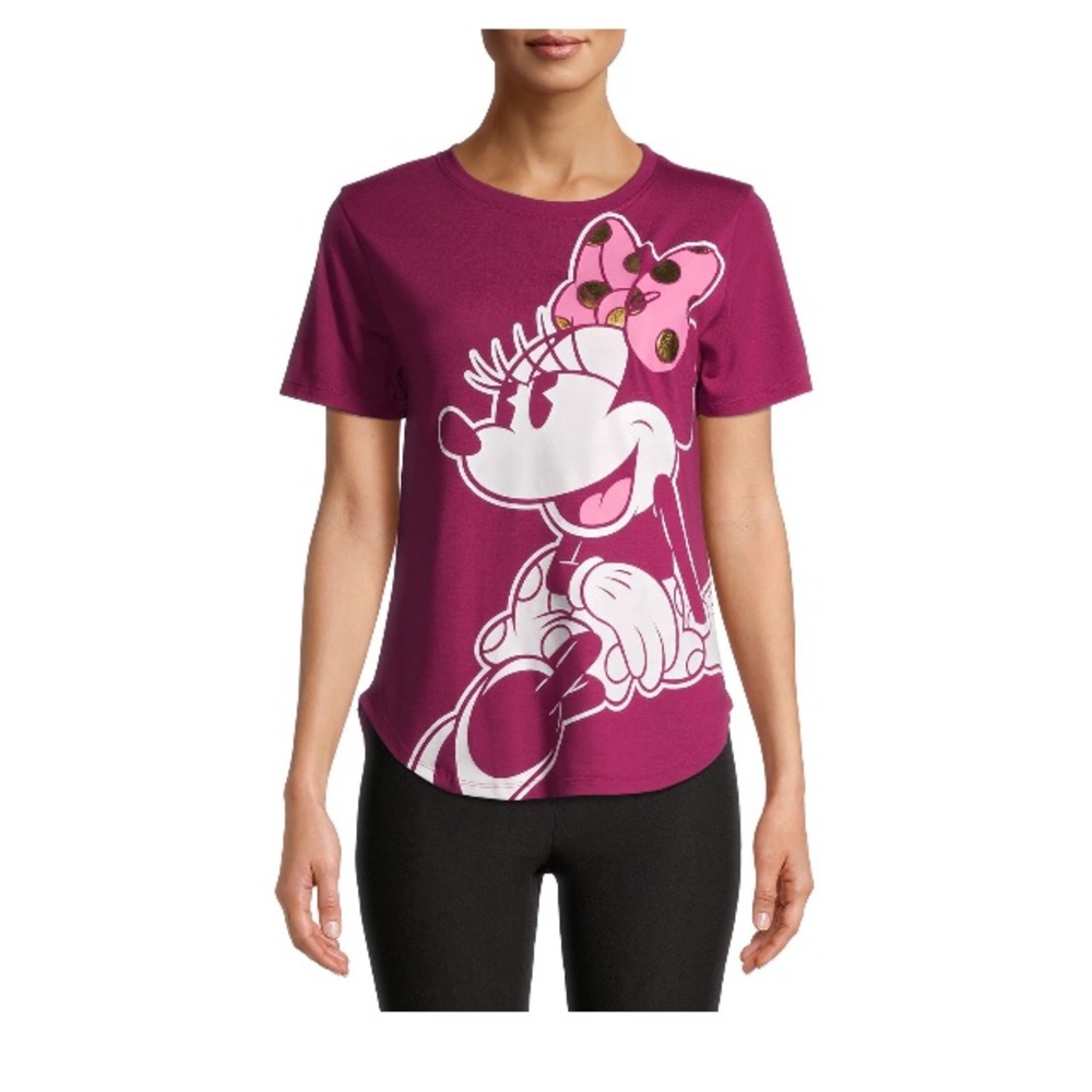 NWT Minnie Mouse Juniors' Side Slit T-Shirt